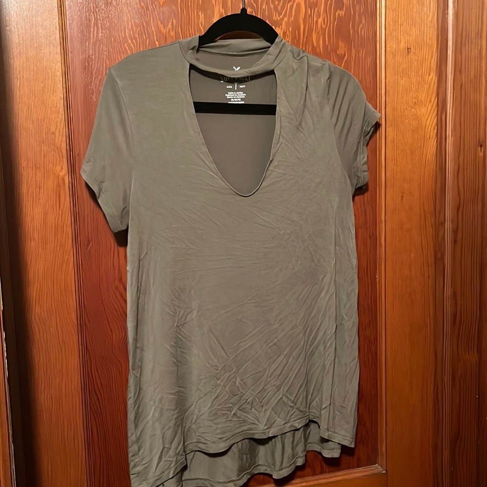 American Eagle Medium Soft & Sexy Halter Cut Out Top